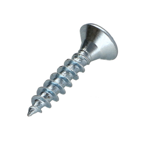 1 x Agglo houtschroeven gefreesde kop P2 3,5X15 Wit verzinkt staal volledige draad Wit verzinkt staal