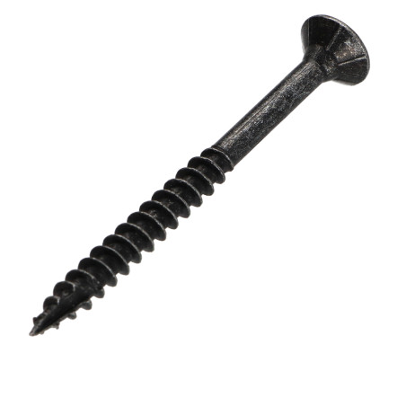 1 x Agglo houtschroeven gefreesde kop TORX T25 5X60 bedraad op 36 Zwart gegalvaniseerd staal