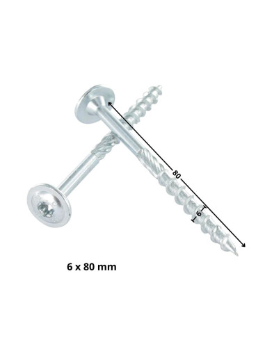 1 x TEKOR houtschroeven schijfkop TORX T30...