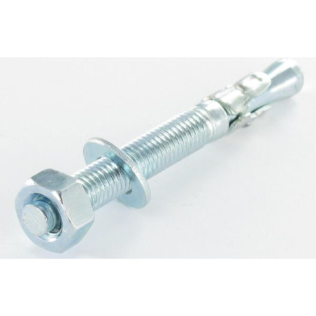 1 x Bout Verankering M8X100 Wit verzinkt staal
