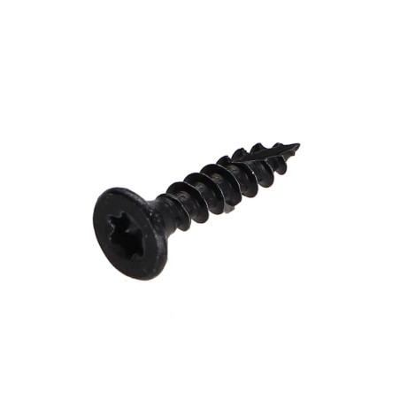 1 x Agglo houtschroeven gefreesde kop TORX T20 4X25 volledige draad Zwart gegalvaniseerd staal