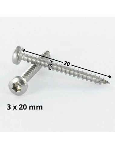 1 x Agglo houtschroeven ronde kop 3X20 TORX T10...
