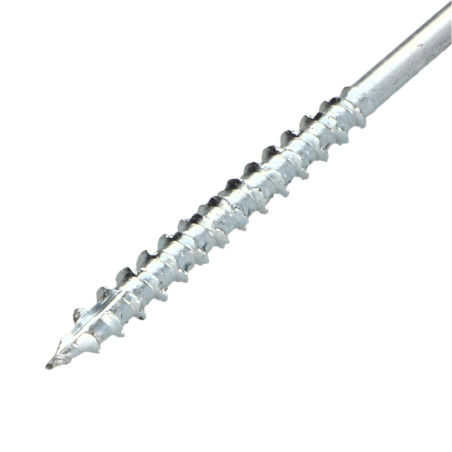 1 x Agglo houtschroeven gefreesde kop TORX T25 4,5X60 bedraad op 36 Wit verzinkt staal