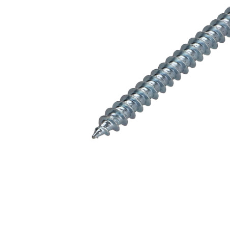 1 x Agglo houtschroeven gefreesde kop Pozi PZ7 4,5X55 volledige draad Wit verzinkt staal