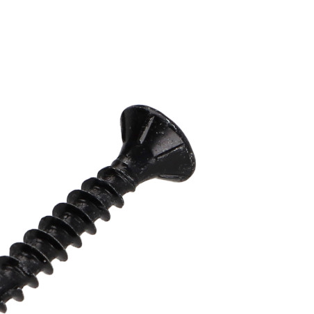1 x TEKOR houtschroeven gefreesde kop kartel 4,5X30 TORX T25 Zwart gegalvaniseerd staal volledige draad anti-splijtpunt