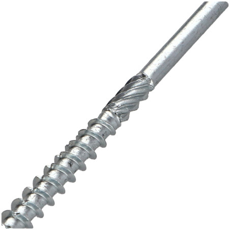 1 x TEKOR houtschroeven gefreesde kop kartel 5X100 bedraad op 60 TORX T25 Wit verzinkt staal anti-splijtpunt type 17 cut
