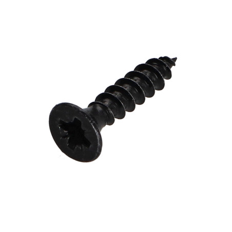 1 x Agglo houtschroeven gefreesde kop Pozi PZ7 3,5X15 volledige draad Zwart gegalvaniseerd staal