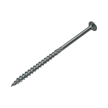 1 x Agglo houtschroeven gefreesde kop TORX T30 6X100 bedraad op 60 Wit verzinkt staal
