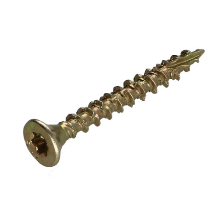 1 x TEKOR houtschroeven gefreesde kop kartel 4X35 volledige draad TORX T20 ZBCR3+ anti-splijtpunt type 17 cut