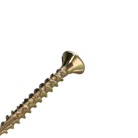 1 x TEKOR houtschroeven gefreesde kop kartel 4X35 volledige draad TORX T20 ZBCR3+ anti-splijtpunt type 17 cut