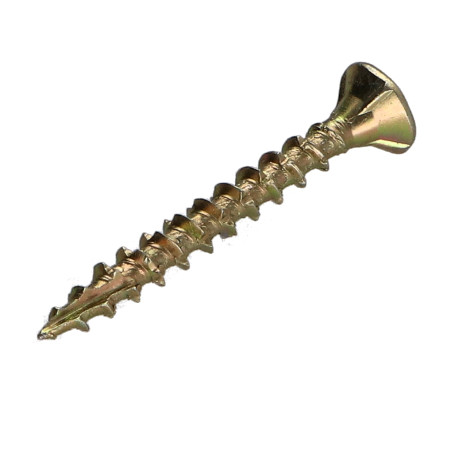 1 x TEKOR houtschroeven gefreesde kop kartel 4X45 bedraad op 27 TORX T20 ZBCR3+ anti-splijtpunt type 17 cut