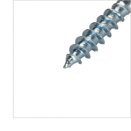 1 x Agglo houtschroeven gefreesde kop Pozi PZ6 2,5 x 12 volledige draad Wit verzinkt staal microschroeven