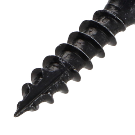 1 x Agglo houtschroeven gefreesde kop TORX T15 3,5X20 volledige draad Zwart gegalvaniseerd staal