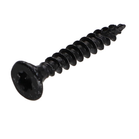 1 x Agglo houtschroeven gefreesde kop TORX T20 4X30 volledige draad Zwart gegalvaniseerd staal