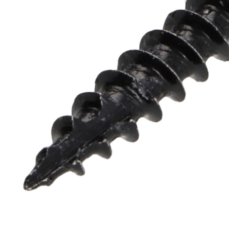 1 x Agglo houtschroeven gefreesde kop TORX T20 4X30 volledige draad Zwart gegalvaniseerd staal