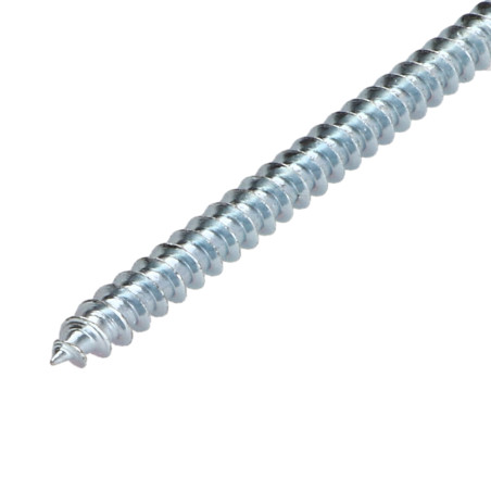 1 x Agglo houtschroeven gefreesde kop Pozi PZ8 6X160 gedeeltelijke draad Wit verzinkt staal
