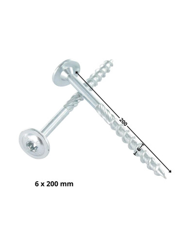 1 x TEKOR houtschroeven schijfkop TORX T30...
