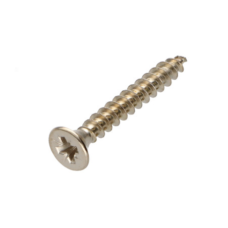 1 x Agglo houtschroeven gefreesde kop Pozi PZ7 4X30 volledige draad Nikkelstaal
