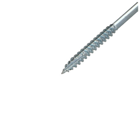 1 x TEKOR houtschroeven gefreesde kop kartel Pozi PZ7 5X60 bedraad op 40 anti-splijtpunt type 17 cut Wit verzinkt staal
