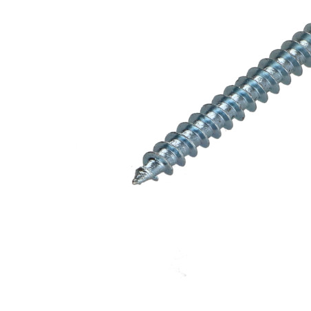 1 x Agglo houtschroeven gefreesde kop Pozi PZ7 4X70 Wit verzinkt staal