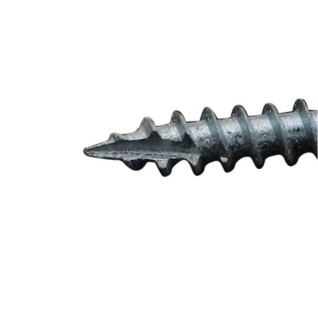 1 x TEKOR houtschroeven gefreesde kop kartel 5X40 TORX T25 anti-splijtpunt type 17 cut ZAND RAL9016 verkeerswit