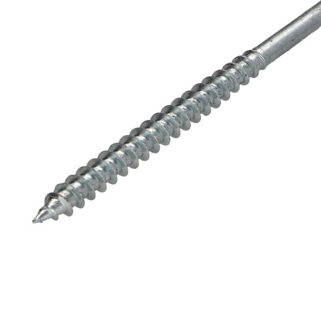 1 x Agglo houtschroeven gefreesde kop Pozi PZ7 5X100 gedeeltelijke draad Wit verzinkt staal