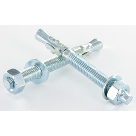 1 x Bout Verankering M10X80 Wit verzinkt staal