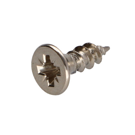 1 x Agglo houtschroeven gefreesde kop Pozi PZ7 4X13 volledige draad Nikkelstaal
