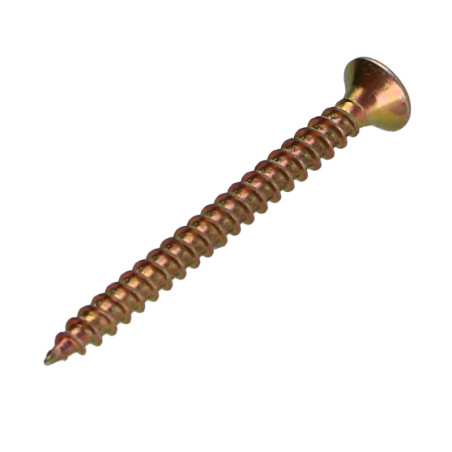 1 x Agglo houtschroeven gefreesde kop Pozi PZ6 3X35 volledige draad Bichromaat microschroeven