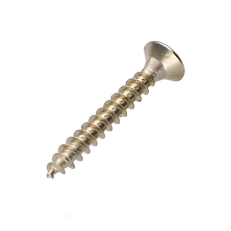 1 x Agglo houtschroeven gefreesde kop Pozi PZ7 5X30 volledige draad Nikkelstaal