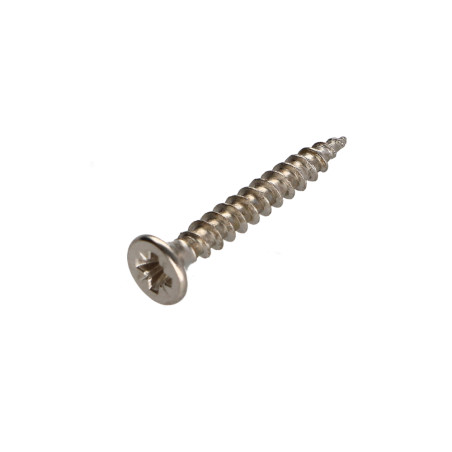 1 x Agglo houtschroeven gefreesde kop Pozi PZ7 5X30 volledige draad Nikkelstaal