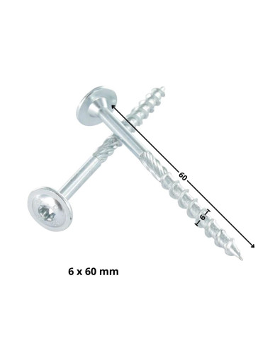 1 x TEKOR houtschroeven schijfkop TORX T30...
