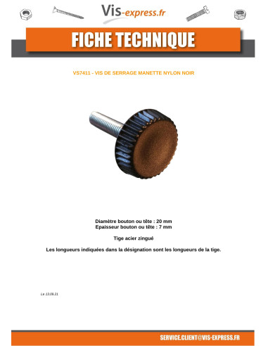 1 x Uiteinde Aanspannen zwart nylon M6X24...