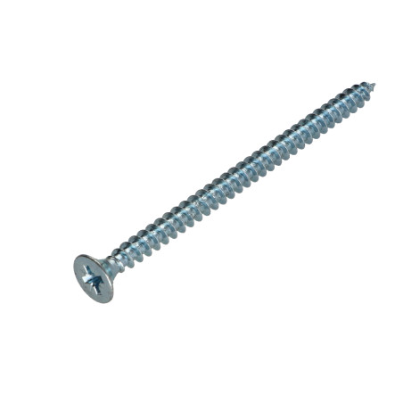 1 x Agglo houtschroeven gefreesde kop Pozi 5X80 Wit verzinkt staal
