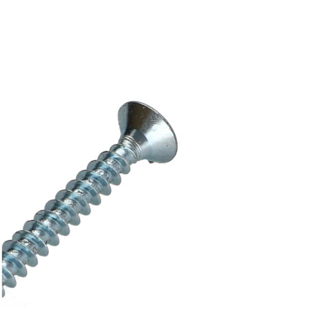 1 x Agglo houtschroeven gefreesde kop Pozi 5X80 Wit verzinkt staal