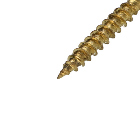 1 x Agglo houtschroeven gefreesde kop Pozi PZ7 3,5X25 volledige draad Messing staal