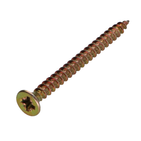 1 x Agglo houtschroeven gefreesde kop Pozi PZ7 3,5X35 volledige draad Bichromaat