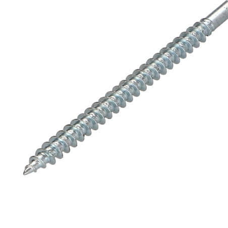 1 x TEKOR houtschroeven gefreesde kop kartel 6X90 bedraad op 60 TORX T30 Wit verzinkt staal anti-splijtpunt type 17 cut