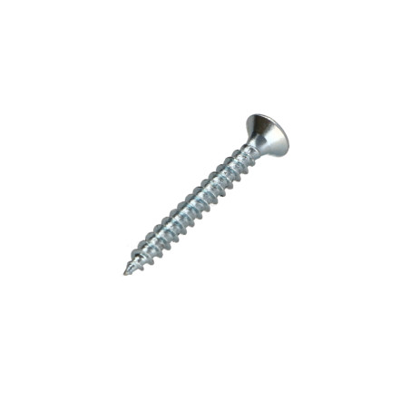1 x Agglo houtschroeven gefreesde kop Pozi PZ7 4X30 volledige draad Wit verzinkt staal