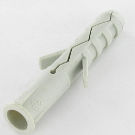1 x Plug Nylon met kraag 8X40 grijs