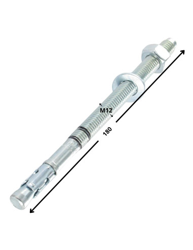 1 x Bout Verankering R-XPTIIIZP M12X180 Wit...
