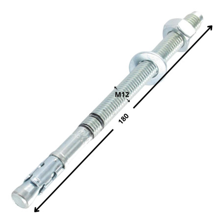 1 x Bout Verankering R-XPTIIIZP M12X180 Wit verzinkt staal RAWLPLUG