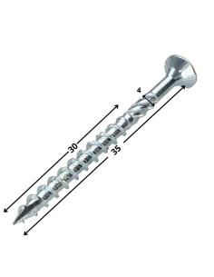 Frameschroef TEKOR gefreesde kop kartel TORX T20 4X35... 2