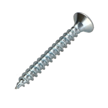 1 x Agglo houtschroeven gefreesde kop Pozi PZ7 3,5X35 volledige draad Wit verzinkt staal