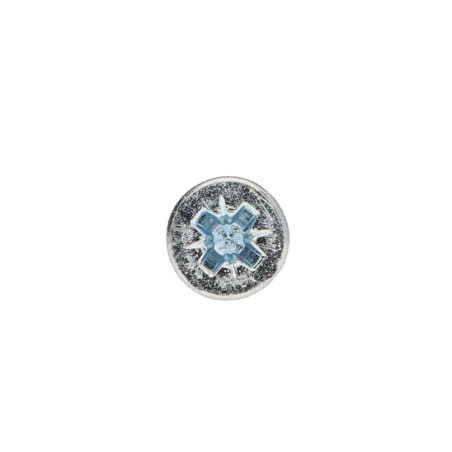 1 x Agglo houtschroeven gefreesde kop Pozi PZ7 3,5X35 volledige draad Wit verzinkt staal