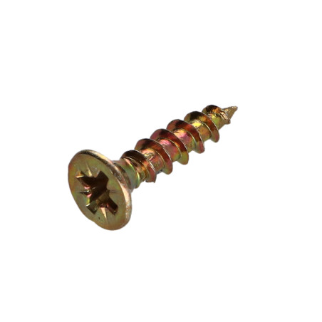 1 x Agglo houtschroeven gefreesde kop Pozi PZ7 3,5 x 12 volledige draad Bichromaat