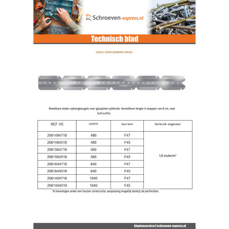 1 x Oponthoud deelbaar 640 voor F47 bont