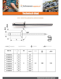 Klinknagel GOSTAR Aluminium Staalstaaf Standaard ronde... 2
