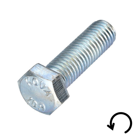 1 x Metalen schroeven zeskantkop TH steek links M10X40 klasse 10.9 geomet staal