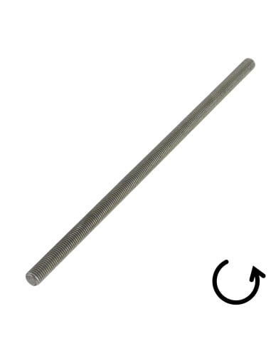 1 x Draadstang M24 lengte 1 meter steek links...